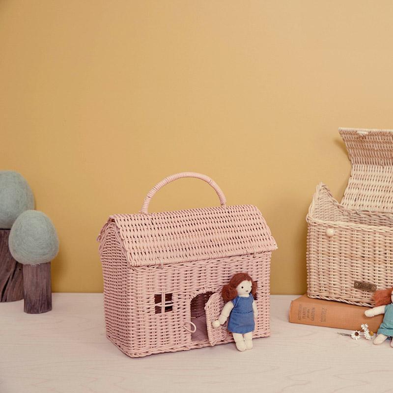 Rattan Casa Clutch - Rose - Image 4