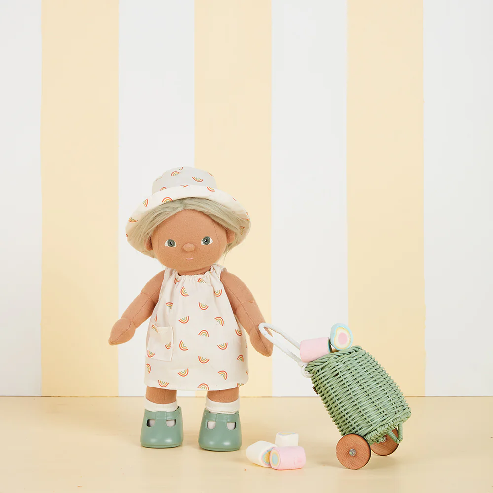 Dinkum Dolls Cotton Una Rainbow Dress Set - Ivory - Image 2