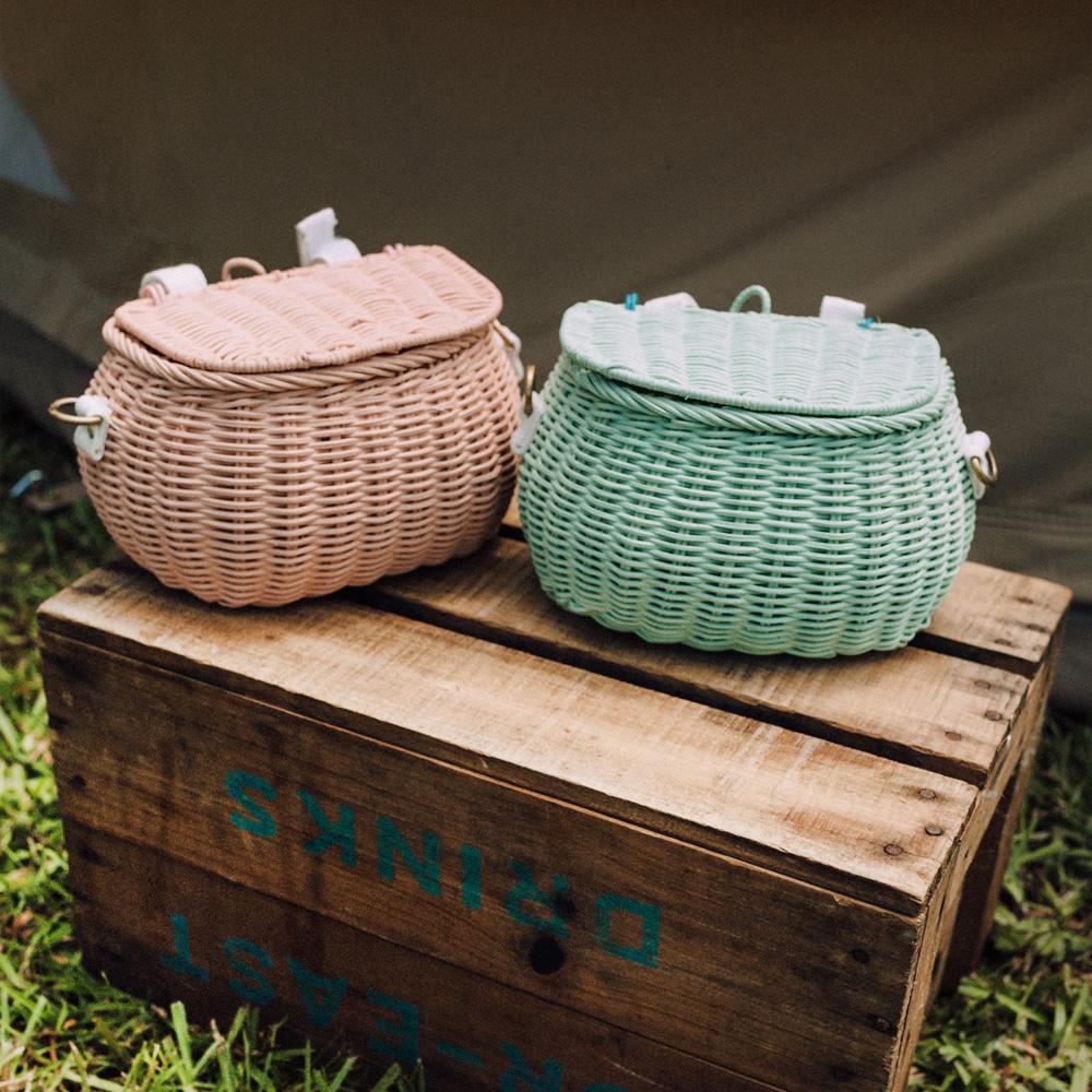 Mini Chari Rattan Bag - Rose - Image 3