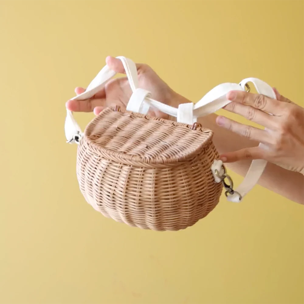 Mini Chari Rattan Bag - Natural - Image 3
