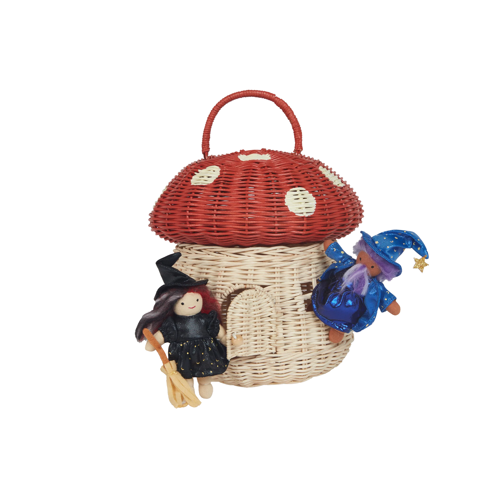 Rattan Mushroom Basket - Red - Image 11