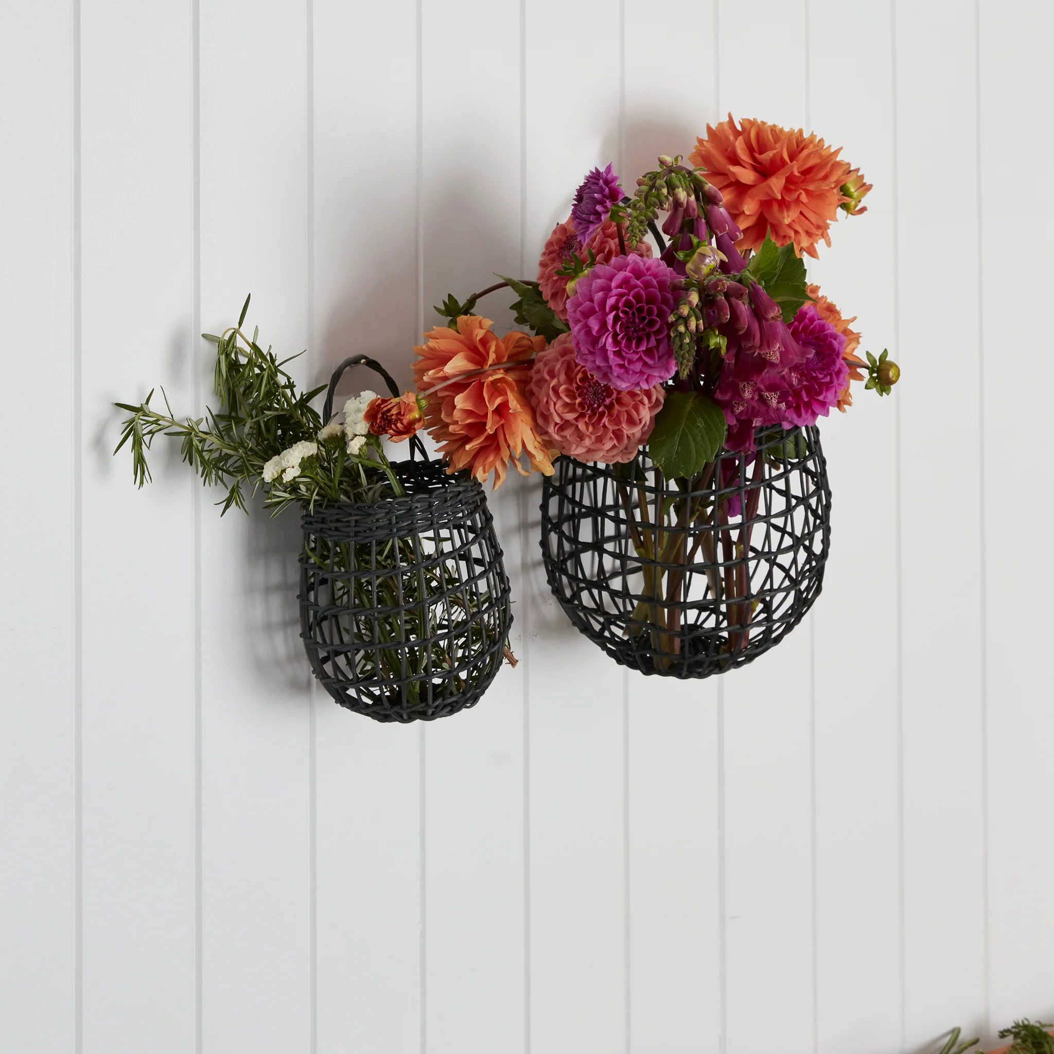 Rattan Onion Basket Duo - Ink - Image 3