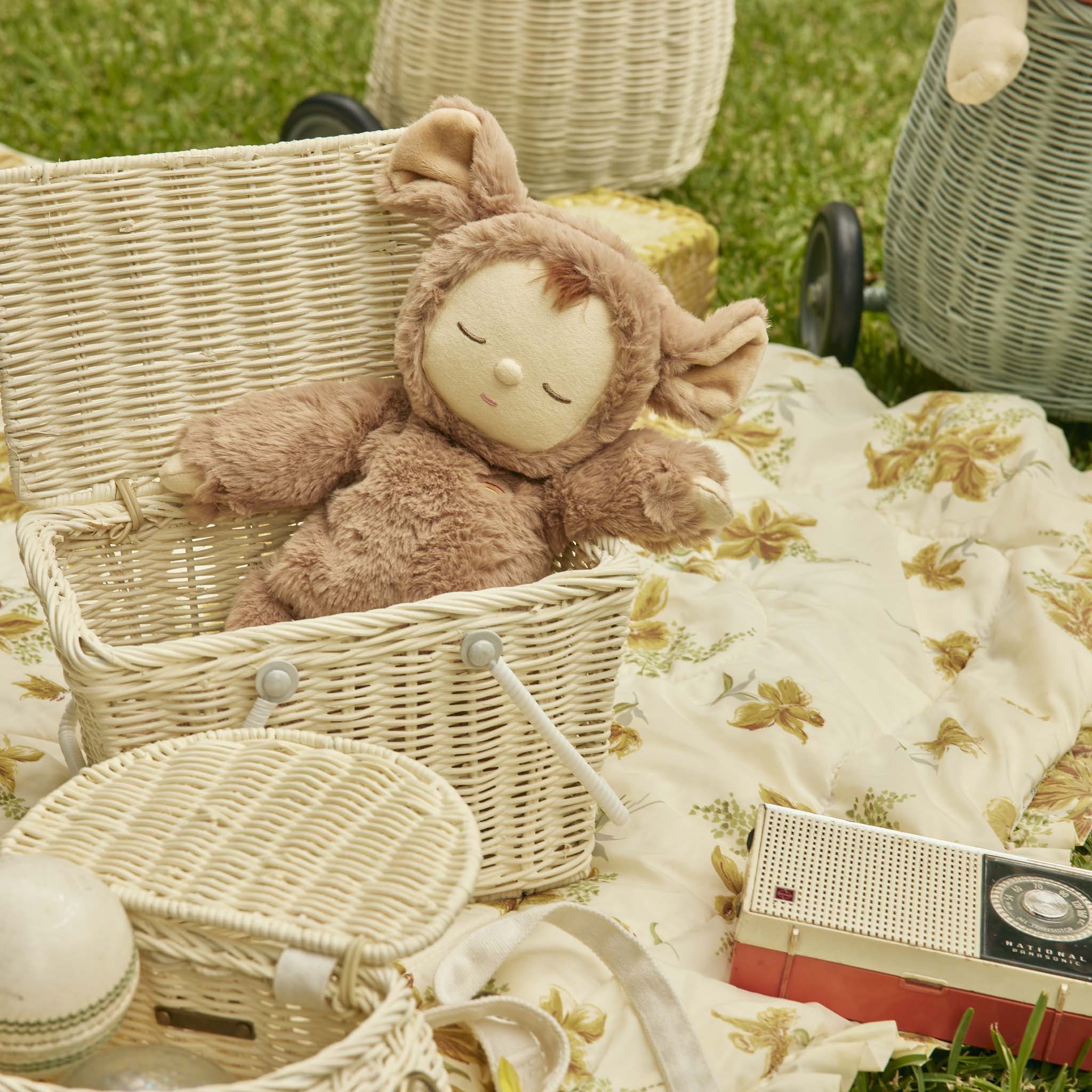 Piki Rattan Basket - Chalk - Image 3