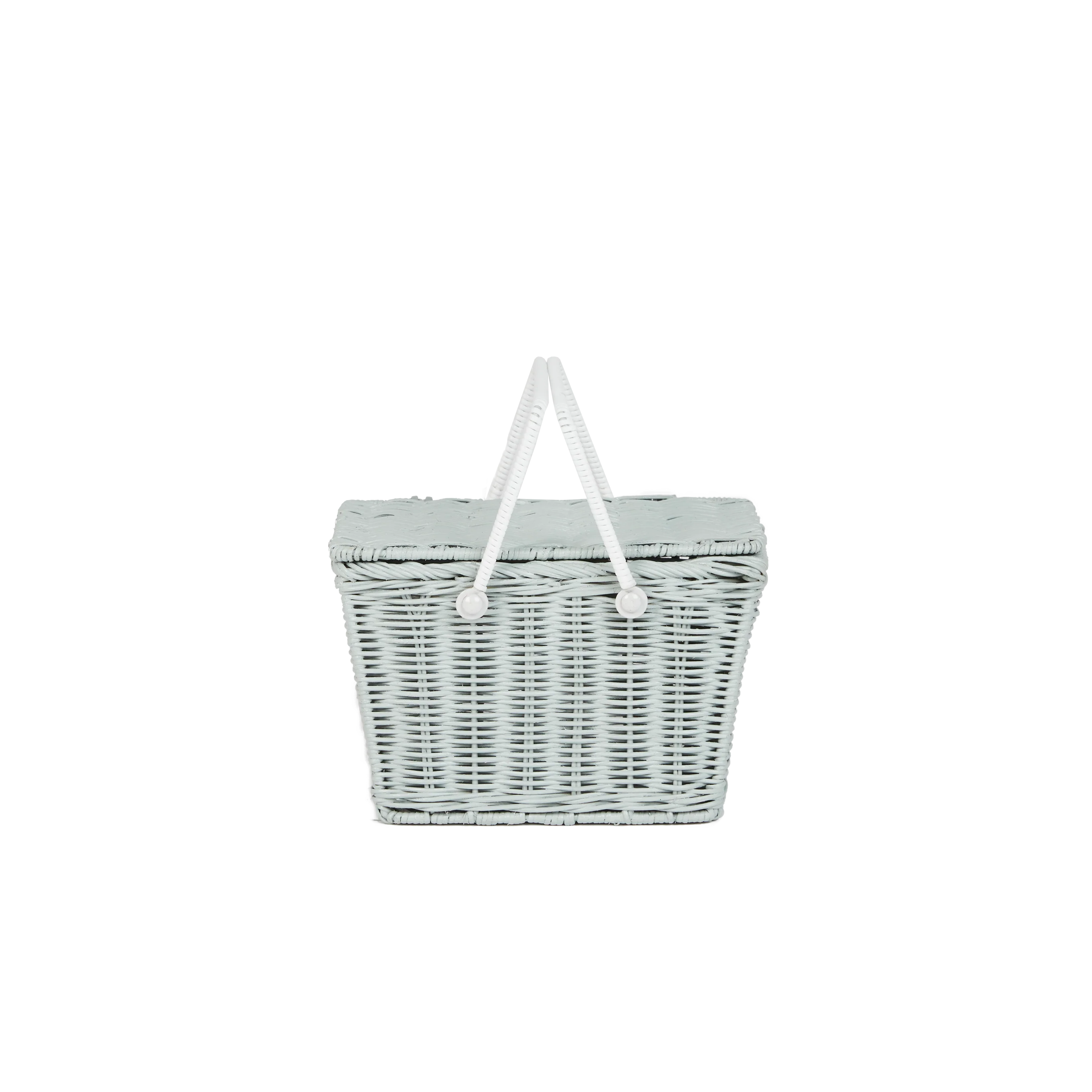 Piki Rattan Basket - Vintage Blue