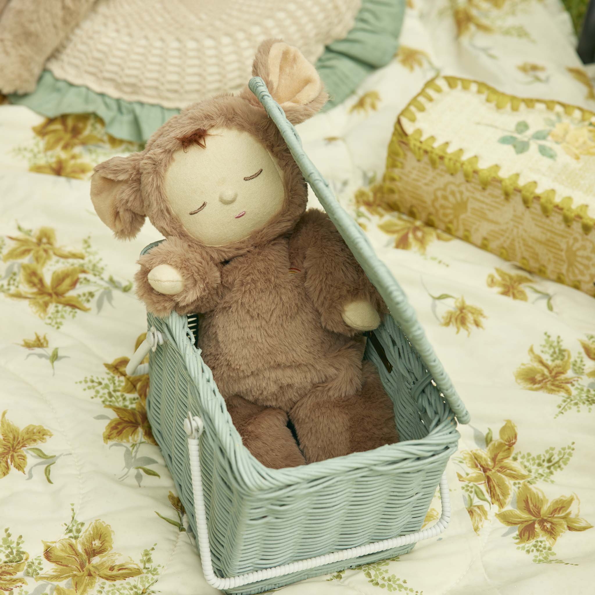 Piki Rattan Basket - Vintage Blue - Image 3