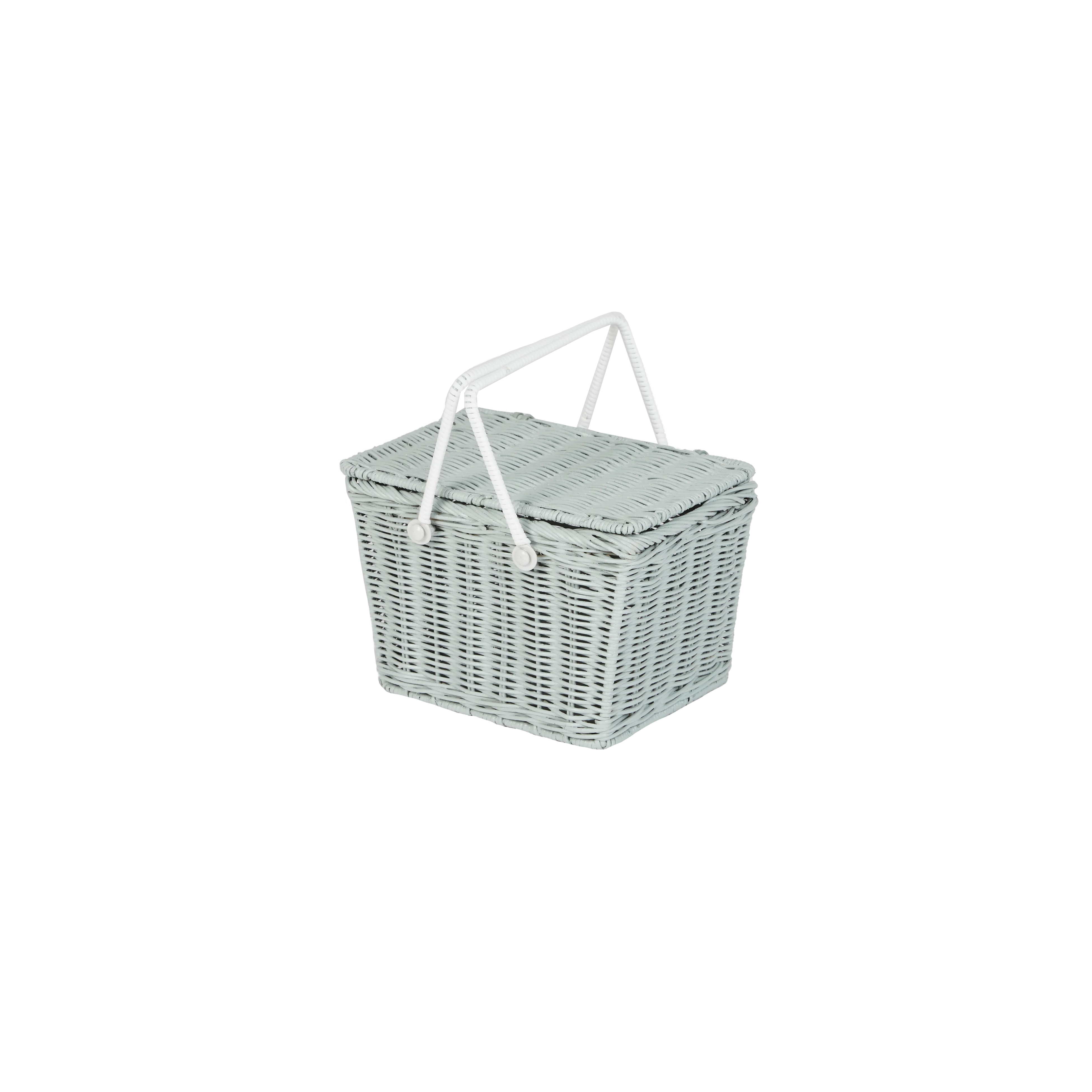 Piki Rattan Basket - Vintage Blue - Image 6