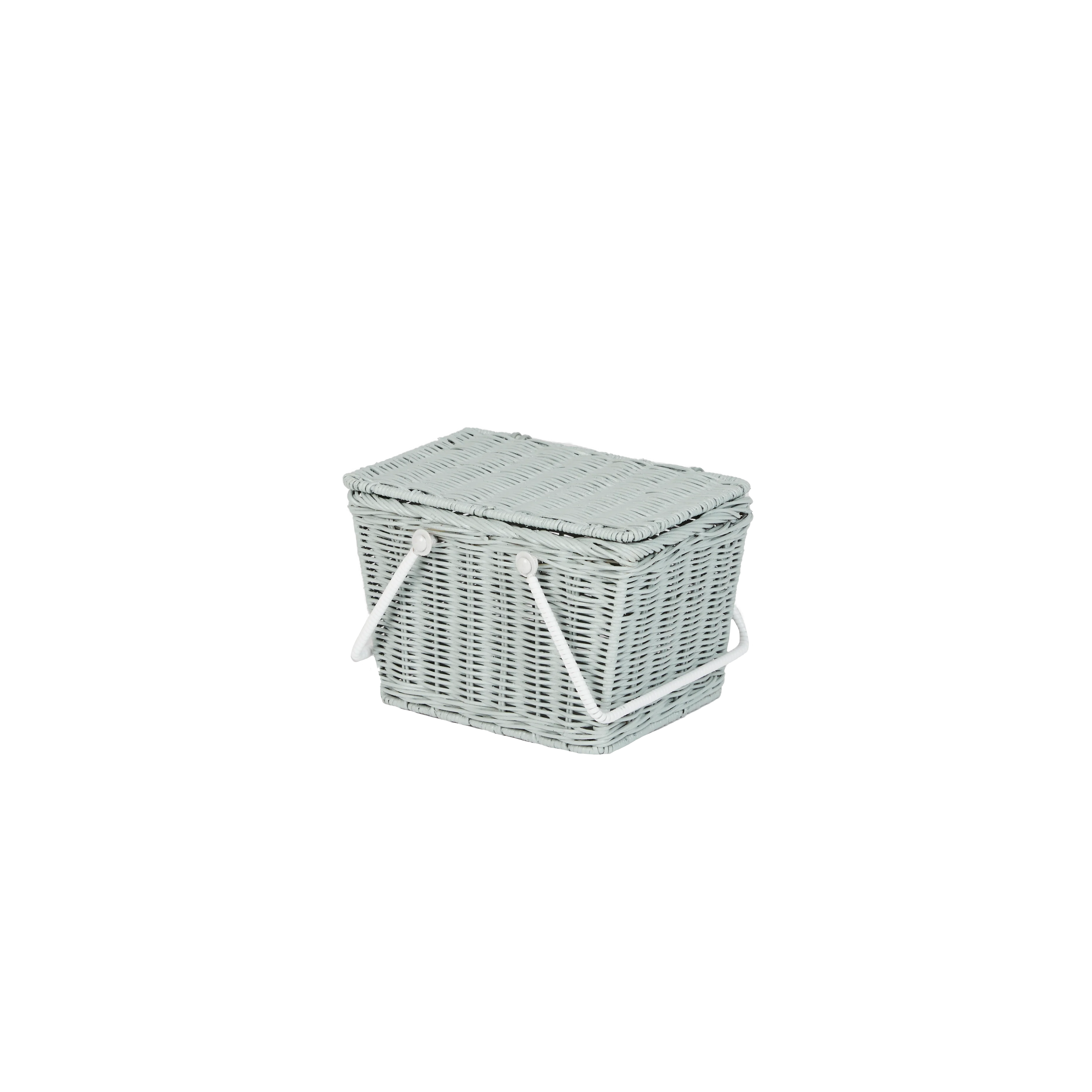 Piki Rattan Basket - Vintage Blue - Image 7