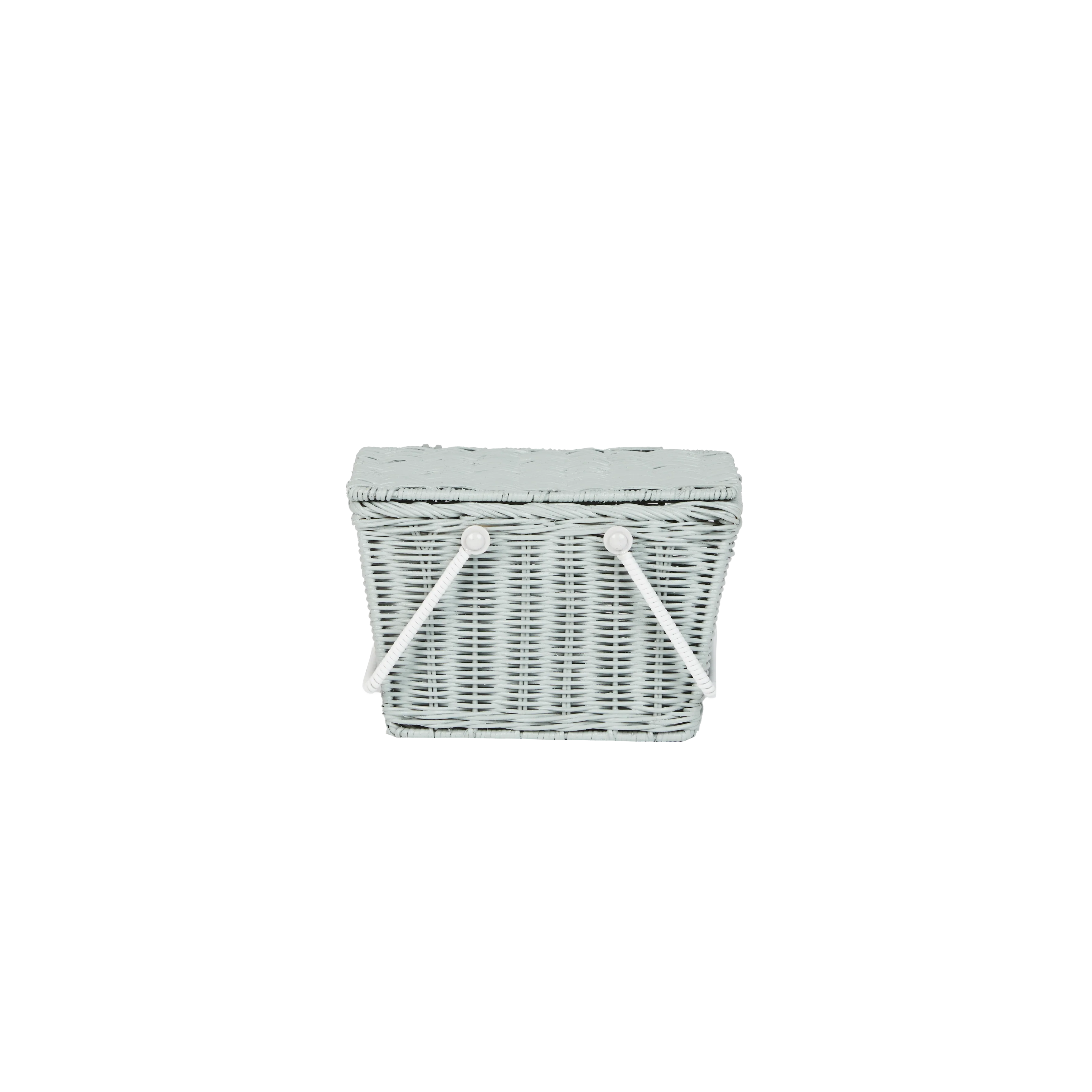 Piki Rattan Basket - Vintage Blue - Image 8