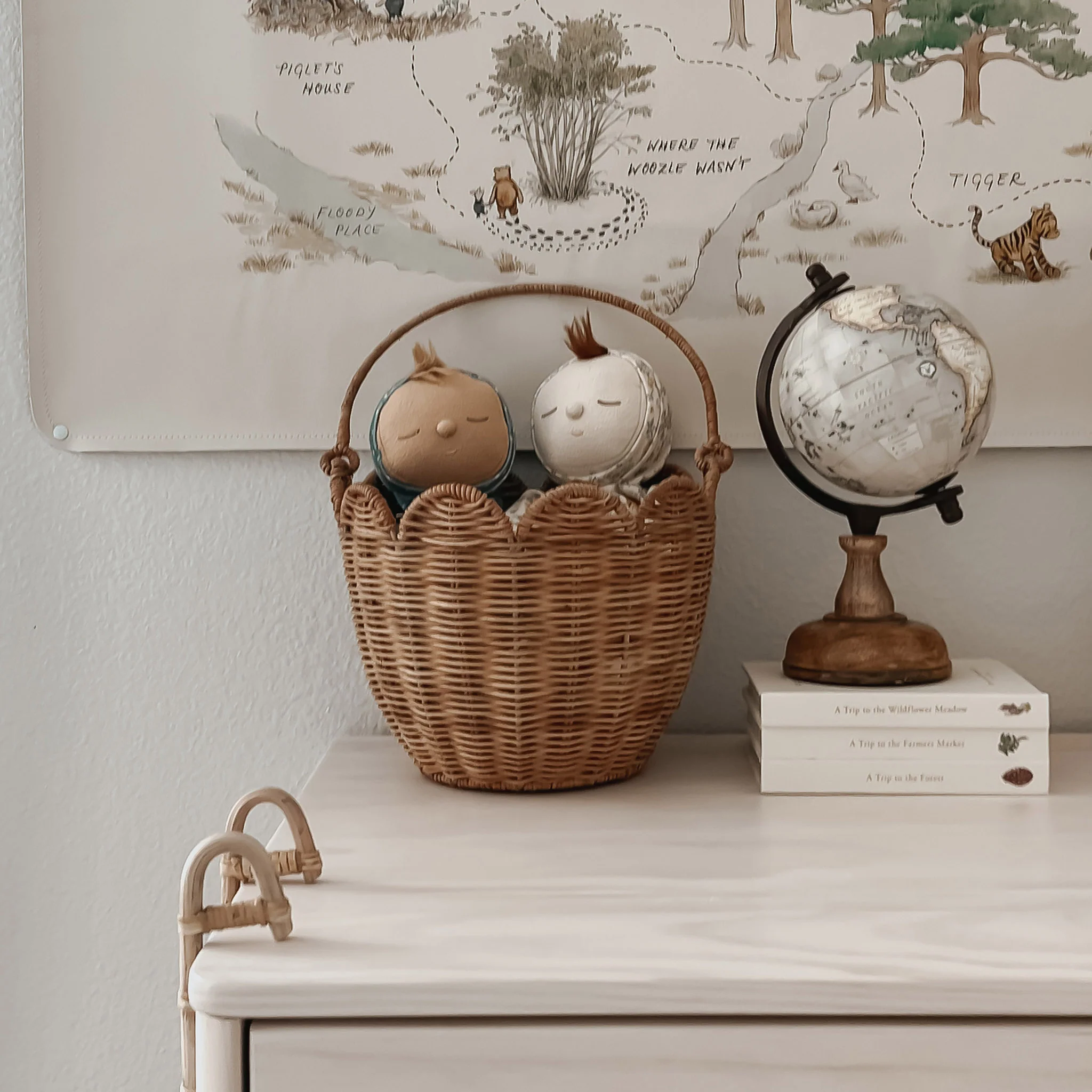 Rattan Tulip Carry Basket - Natural - Image 5